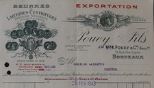 Fattura BORDEAUX 1943 burro