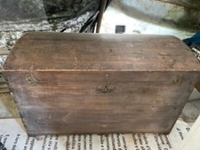 Antico Vecchio BAULE in Legno Vintage 