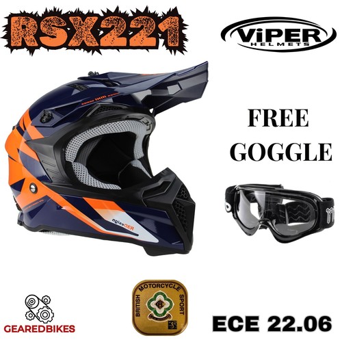Casco motocross occhiali - +,