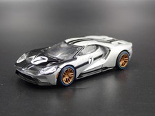 2017-2022 Ford Gt Gara #7 Supercar Argento 1:64 Diorama Scala Modellino Auto