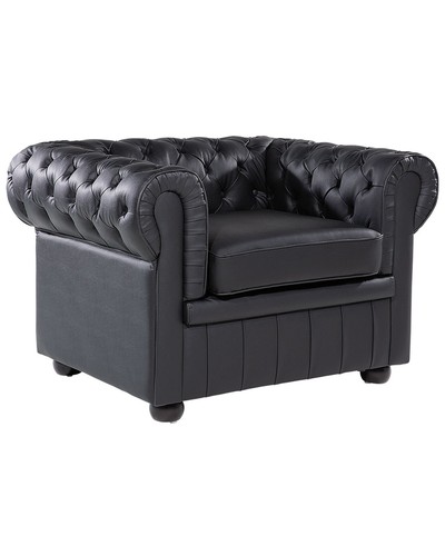 Poltrona vintage pelle nera - poltrona,