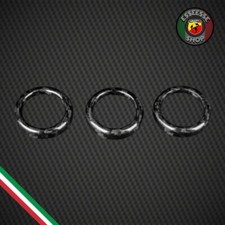 Anelli Pulsanti Plancia In Carbonio Vero per Fiat 500 Abarth  595 695