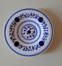 Piatto ceramica bianca e blu