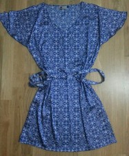 lotto 648 vestito abito celeste bianco woman donna tg.44