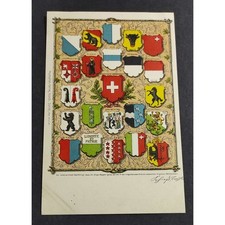 Cartolina Stemmi Cantoni  Svizzera