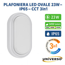 PLAFONIERA LED OVALE 23W IP65