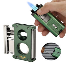 Lubinski Tagliasigari a Ghigliottina Inox VCut Portasigari Punzone Torcia Accendisigari