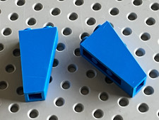 2 x LEGO Blue Slope Brick ref