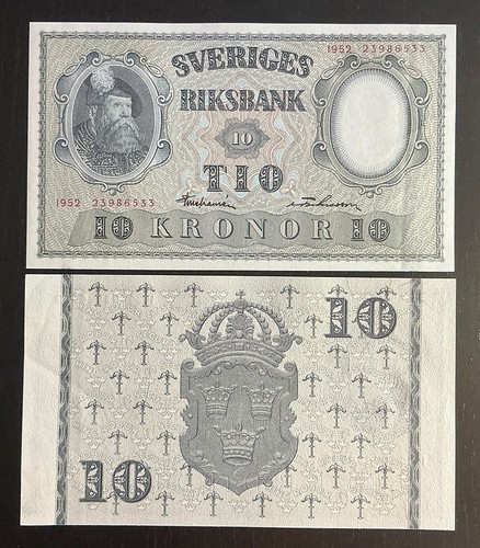 Svezia corone 1952 p - corone, au
