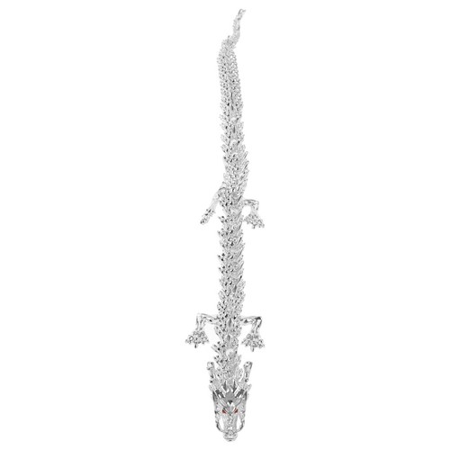 Statuina drago metallo - , argento