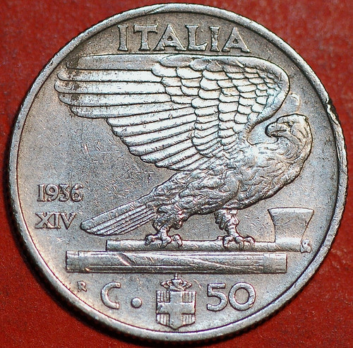 Italia centesimi 1936 - italia, 50