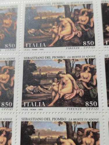Foglio francobolli morte - foglio, 50