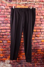 Pantaloni Da Suit Di Alta Qualità Anthracite Neri GUABELLO Sirius 100% Lana 56