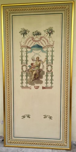 Grande dipinto tempera tela - su,