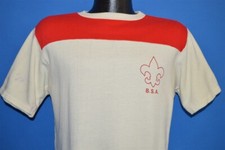 felpa manica corta vintage anni 70 BOY SCOUTS OF AMERICA BSA BIANCA ROSSA MED M