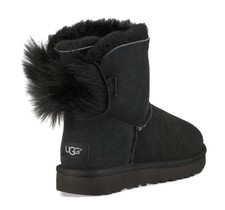 UGG FLUFF BOW MINI NERO