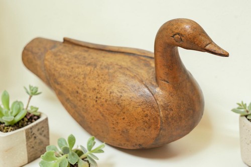 Figura anatra legno - figura,