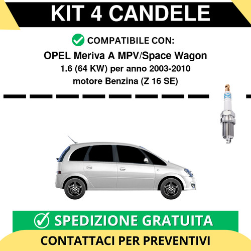 Kit candele per opel meriva - 4,
