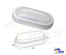 Plafoniera Ovale Led Luce Naturale 4000K 15W Poliplast Martha