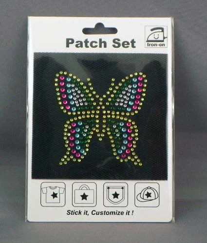 Rhinestone butterfly iron - 10, x