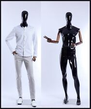 Maschile Manichino Nero Lucido HX-DM11HM Legno Arme Mani Regolabile