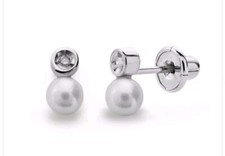 Pendientes oro blanco 18k 750