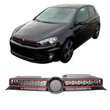 GRIGLIA CALANDRA MASCHERINA ANTERIORE VW GOLF 6 VI 08-12 GTI LOOK BAFFO ROSSO