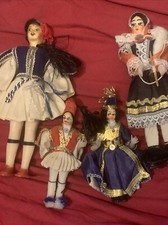 Bambole souvenir Grecia vintage Anni 70/80 Due Coppie