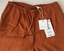PANTALONE IN LINO ARANCIONE