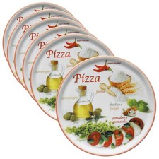 Set 6 Piatti Pizza Napoli Red