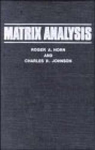 Matrix analysis hardcover - matrix,