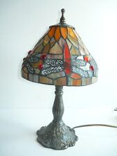 Lampada Abatjour Vetro TIFFANY base LIBERTY in Ottone