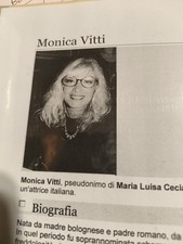 AUTOGRAFO ORIGINALE DI MONICA