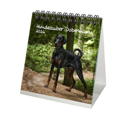 Calendario tavolo dobermann - da,