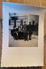 20989. Fotografia soldati militari Sidecar 9,5x7