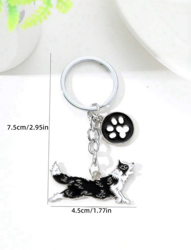 Border collie keyring gift for - collie,