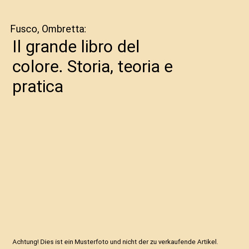 Grande libro del colore - libro,