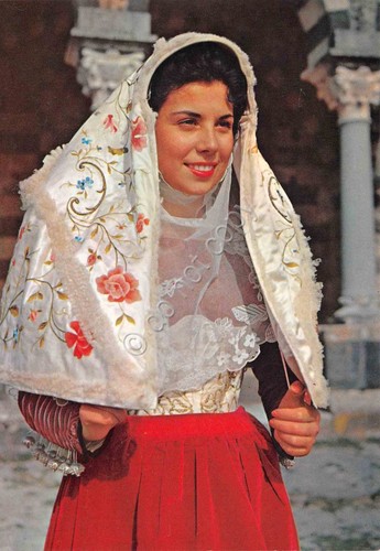 Cartolina costumi tradizionali - cartolina,