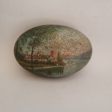 Antico Dipinto ad olio  su sasso