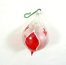 VECCHIO ADDOBBO DI NATALE VINTAGE  PALLA VETRO SOFFIATO MURANO IDEA REGALO