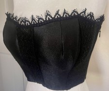 La Perla Seta Lounge Bustier Imbottito 34C Corsetto Nero