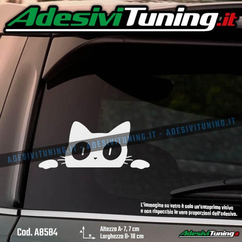 Adesivo gatto affacciato - adesivo,