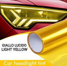 Pellicola Oscurante Gialla Giallo Per Fari Fanali Auto Moto 30x100 Film Vinyl 