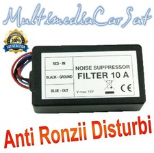 FILTRO ANTI DISTURBO AUTORADIO ALIMENTAZIONE POSITIVO 10A  *RONZIO HI FI AUDIO