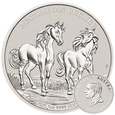Australian Brumby 2025 moneta d'argento 1 oz argento Ag 999,9 Perth Mint Australia