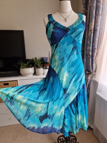 Abito midi per una blu - blu, acqua