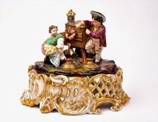 Calamo con scatola ottica (peep-show). "Porcellana ""Vecchia Parigi"