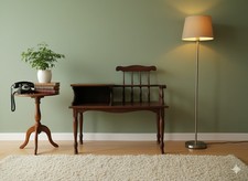 “Panca da telefono vintage in legno anni 60/70 – Gossip Bench Retro Design –...