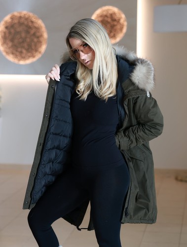 Piumino moncler evanthia kaki - piumino,