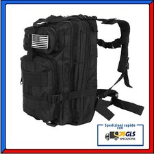 Zaino Tattico Militare da Trekking Escursionismo Esercito Softair 30 Litri Nero